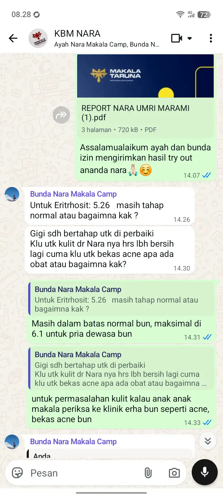 Laporan perkembangan — 02